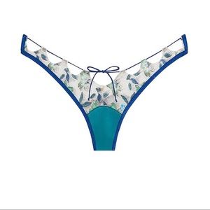For Love & Lemons wrap Ikat embroidered thong panty